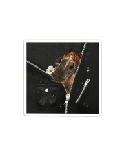 Horse Black Leather Sticker tile