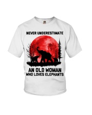 Old Woman Who Loves Elephants Youth T-Shirt tile