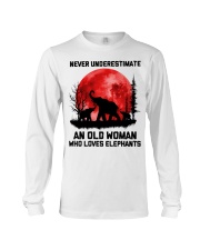 Old Woman Who Loves Elephants Long Sleeve Tee tile