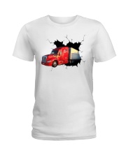 Red KEN Crack Ladies T-Shirt tile
