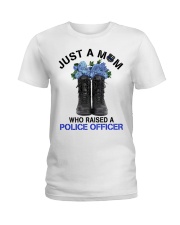 Just A Mom Who Raised A Police Ladies T-Shirt tile