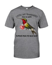 Hummingbird And Coffee Make Me Happy Gift For You Classic T-Shirt front