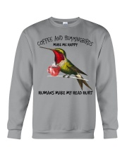 Hummingbird And Coffee Make Me Happy Gift For You Crewneck Sweatshirt tile