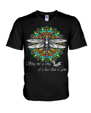 Dragonfly Sing V-Neck T-Shirt tile