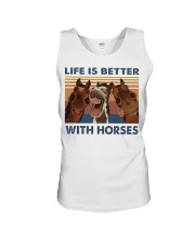 Life Is Better With Horses Unisex Tank tile