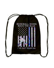 Baseball Moms Back The Blue 2 Sides Drawstring Bag tile