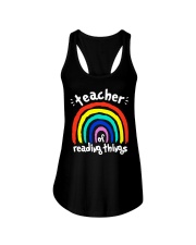 Teacher of reading things Ladies Flowy Tank tile