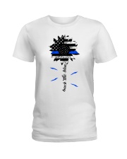 Back The Blue SunFL-AMR Ladies T-Shirt tile