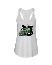 Green Truck Crack Sticker Ladies Flowy Tank tile