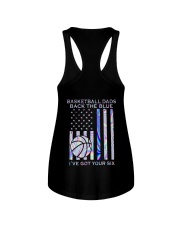 Basketball Dads Back The Blue 2 Sides Ladies Flowy Tank tile