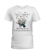 And into the garden I go to calm Ladies T-Shirt tile