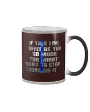 If This Line Offend You Color Changing Mug tile