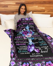 To My Mom Large Fleece Blanket - 60" x 80" aos-coral-fleece-blanket-60x80-lifestyle-front-05a