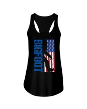 Bigfoot America Usa Flag Ladies Flowy Tank tile