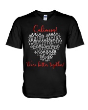 Calimesa we are better together V-Neck T-Shirt tile