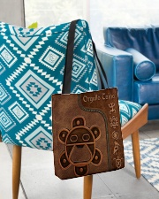 Taino Leather Pattern Print All-over Tote aos-all-over-tote-lifestyle-front-01