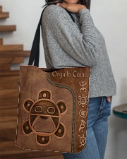 Taino Leather Pattern Print All-over Tote aos-all-over-tote-lifestyle-front-09