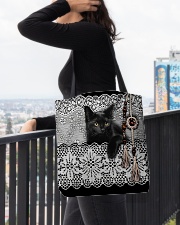 Black Cat Amigurumi Leather All-over Tote aos-all-over-tote-lifestyle-front-05