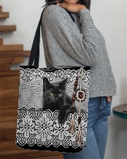 Black Cat Amigurumi Leather All-over Tote aos-all-over-tote-lifestyle-front-09