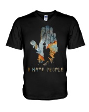 I Hate People V-Neck T-Shirt tile