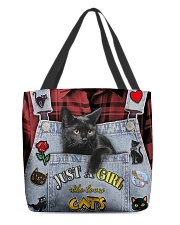 Black Cat Jean All-over Tote front