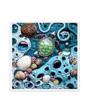Turtle Seashell Sticker tile