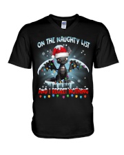 Dragon On The Naughty List And I Regret Nothing V-Neck T-Shirt tile