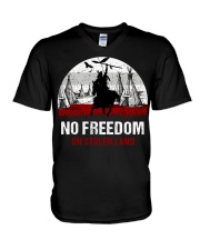 No Freedom On Stolen V-Neck T-Shirt tile