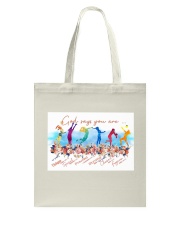 Volleyball God Says Tote Bag tile