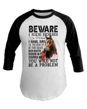 Horse Beware Baseball Tee tile