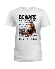 Horse Beware Ladies T-Shirt tile