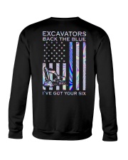 Excavators Back The Blue Back 2 Side Crewneck Sweatshirt tile