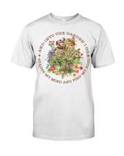 And Into The Garden Black Writing Classic T-Shirt front