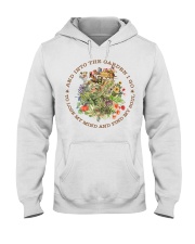 And Into The Garden Black Writing Hooded Sweatshirt tile