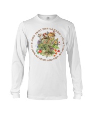 And Into The Garden Black Writing Long Sleeve Tee tile