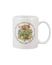 And Into The Garden Black Writing Mug tile