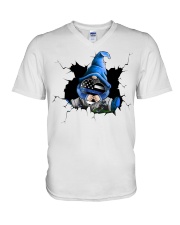 Blue Gnome V-Neck T-Shirt tile