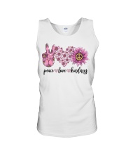 Hippie peace love Unisex Tank tile
