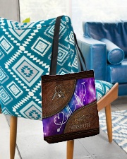 Nurse Leather Pattern Print All-over Tote aos-all-over-tote-lifestyle-front-01