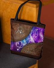 Nurse Leather Pattern Print All-over Tote aos-all-over-tote-lifestyle-front-02