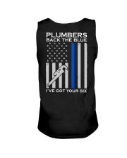 Plumbers Back The Blue 2 Sides Unisex Tank tile