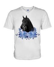 Edition Horse Blue V-Neck T-Shirt tile