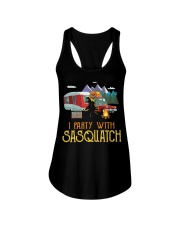 With Sasquatch Funny Camping Ladies Flowy Tank tile