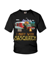 With Sasquatch Funny Camping Youth T-Shirt tile
