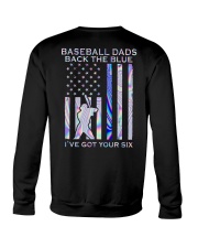 Baseball Dads Back The Blue 2 Sides Crewneck Sweatshirt tile