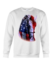Girl Usa Flag Crewneck Sweatshirt tile