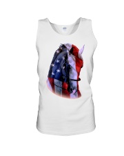 Girl Usa Flag Unisex Tank tile