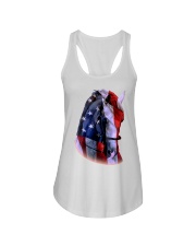 Girl Usa Flag Ladies Flowy Tank tile