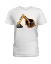 Excavator Crack Wall Ladies T-Shirt tile