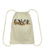 Hairdresser Vintage Flower Tools Drawstring Bag tile